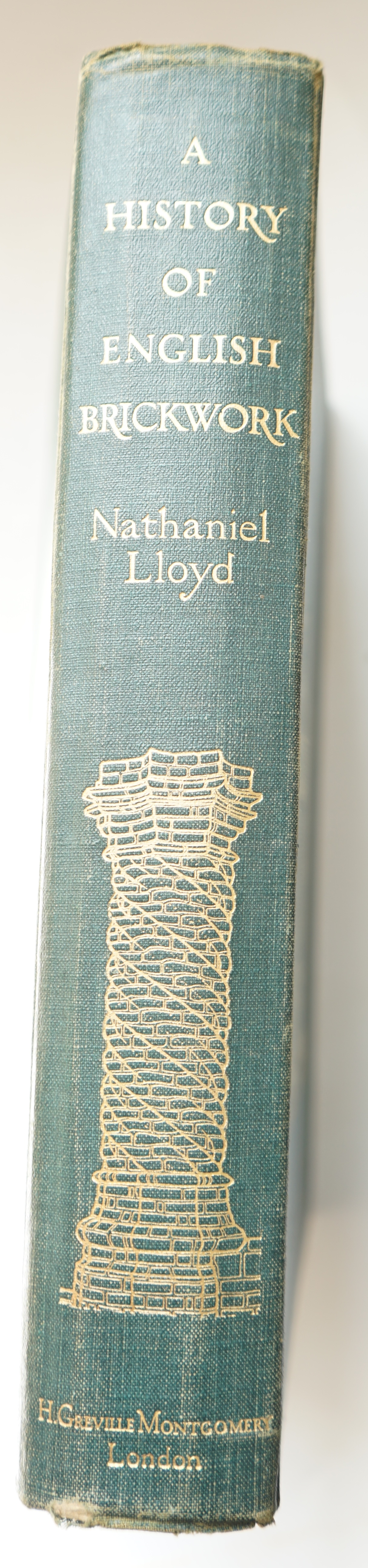 Lloyd, Nathaniel - A History of English Brickwork With Examples and Notes of the Architectural Use and Manipulation of Brick from Medieval Times to the end of the Georgian Period, large 4to, green pictorial gilt cloth, L
